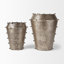 Petit vase en métal champagne avec clous-114208655-114208656