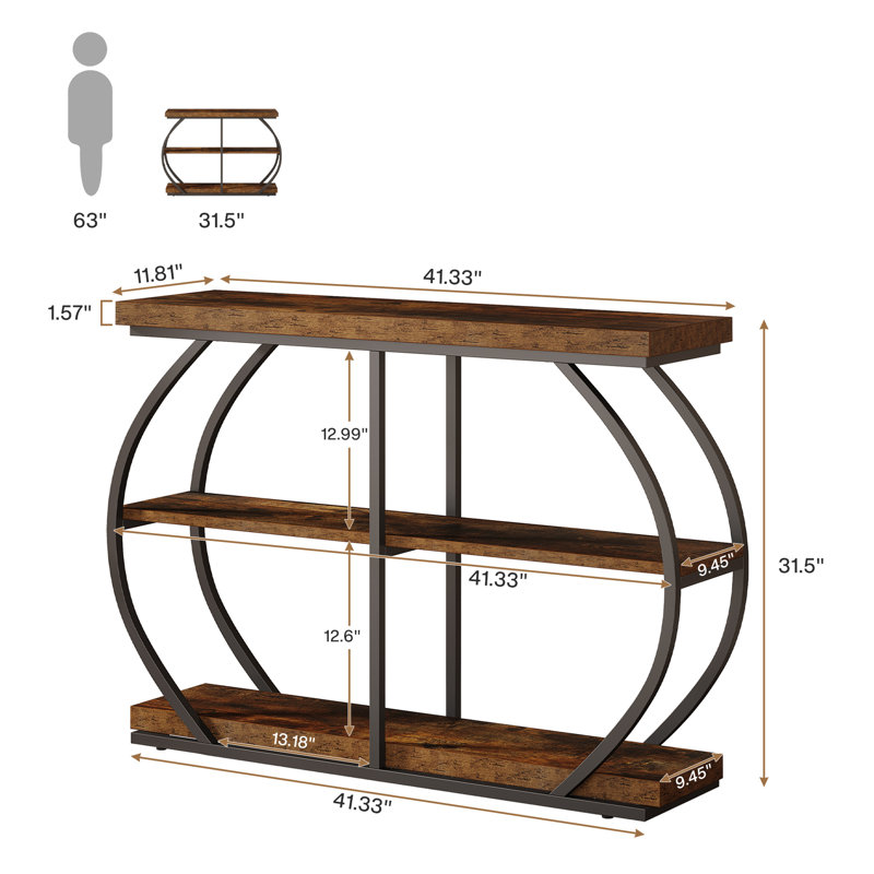 104.9cm Console Table, Brown