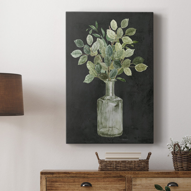 Artisanal Bouquet II, toile tendue avec châssis de qualité supérieure - prête à être accrochée, H 12 po x l 24 po x P 1 po