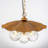 5-Light Leaf Chandelier With Seeded Glass Globes, Adjustable Height 14.57"-84.65", Antique Bronze Finish, UL/ETL Listed For Dining Room Kitchen Island