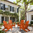 Ayanda HDPE Folding Adirondack Chair With Dual Cup Holder(Set Of 4)