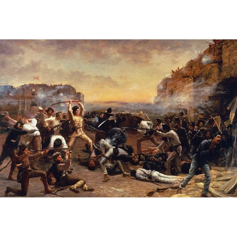  Onderdonk, galerie d'art Robert Jenkins, "The Fall of the Alamo", 28" H x 40" W