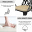 Fauteuil de salle à manger d'extérieur en osier avec coussin blanc cassé Asil Premium