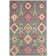 Derose Geometric Handmade Tufted Grey/Red Area Rug
