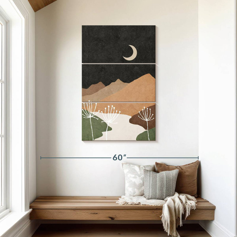Alvord Mid-Century Mountains, 45" H x 28" W