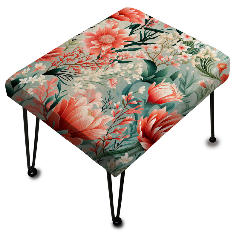 Tropical Reef Adventure Pink Pattern - Tropical Rectangle Ottoman