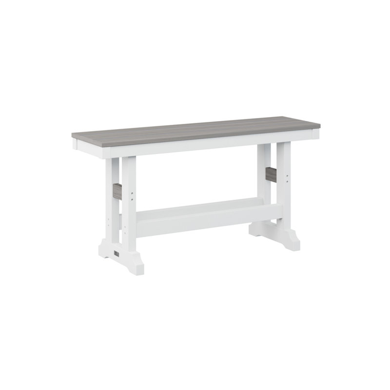 Banc de jardin Berlin, H 23 po x l 44 po x P 12,5 po, Bois flottant gris / blanc