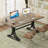 Philipe 63'' Executive Computer Desk with Faux Marble Top and Stylish Metal Legs-134919115