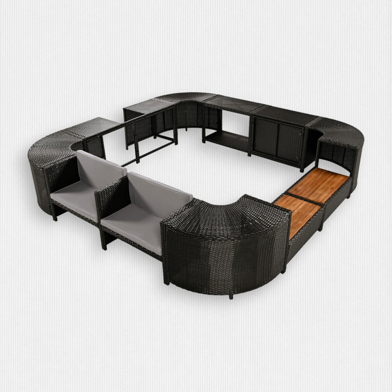 VIRUBI 105.5'' D Seat, Gray
