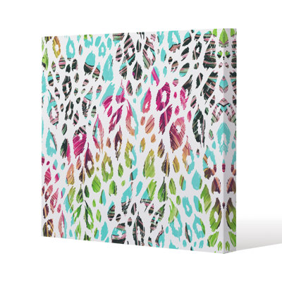 Leopard Spots Slim Style Canvas Print, 15mm Slim Real wood.