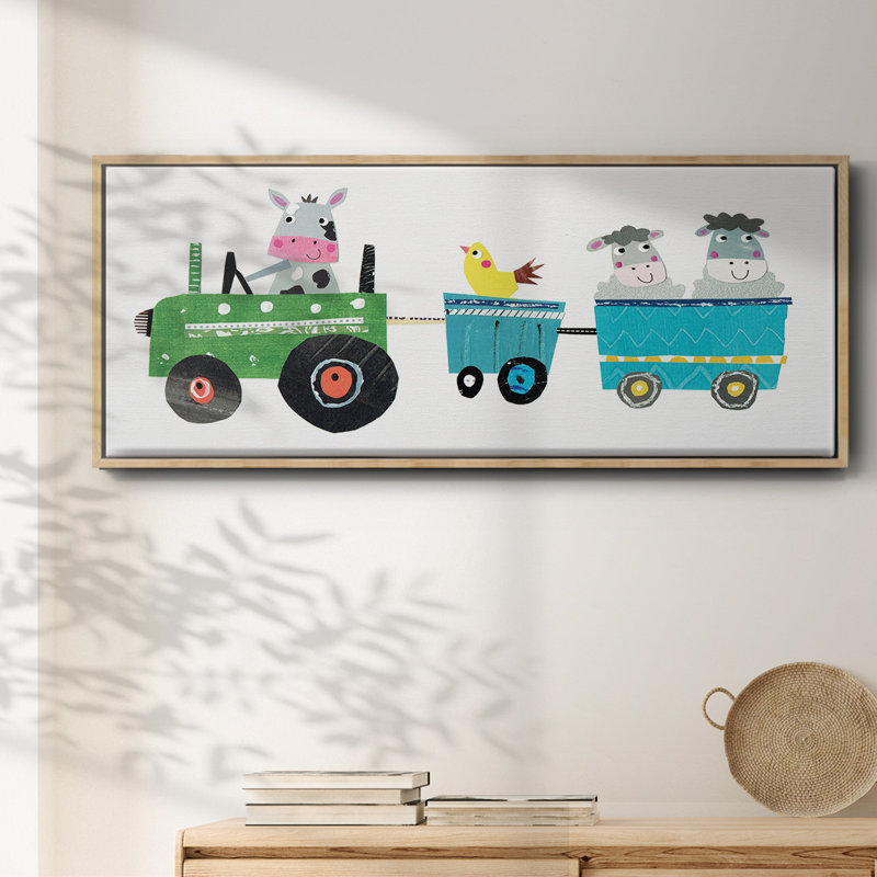 Cute Farm- Framed Canvas, 12" H x 30" W