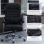Allard Ergonomic Faux  Tufted Leather Executive Office Chair with Padded Armrest-780970338