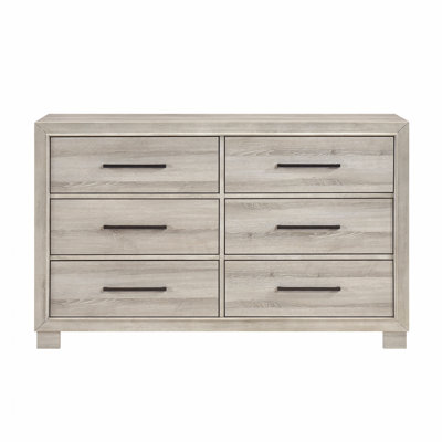 Commode à six tiroirs, commode en bois pour chambre à coucher