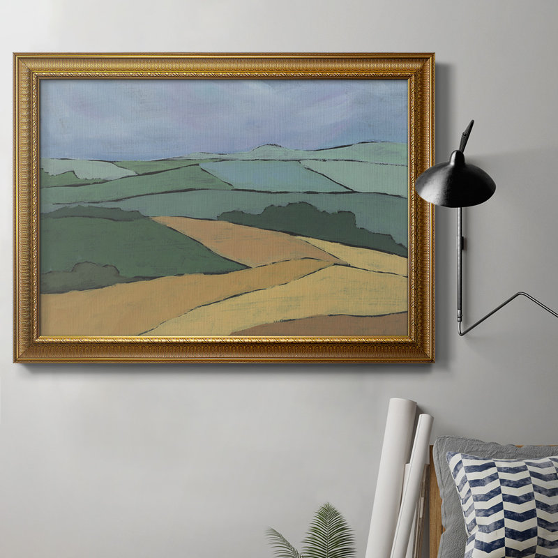 Topographie bloquée II - peinture sur toile encadrée, H 16 po x l 20 po