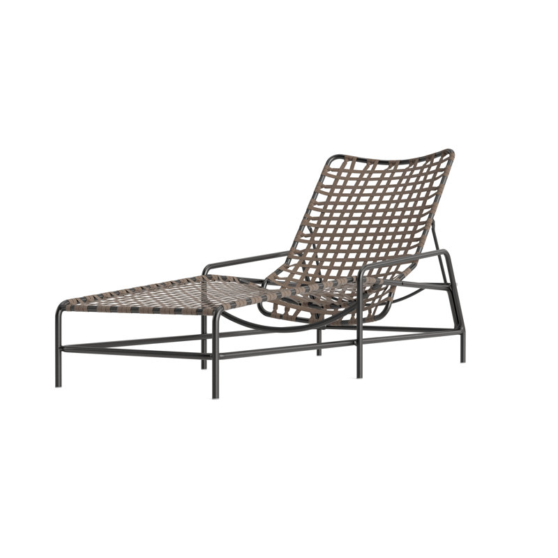 Kantan Outdoor Chaise Lounge, Mica/Textured Pewter