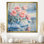 Pivoines au bord de la rivière gelée III - pivoines, art mural large