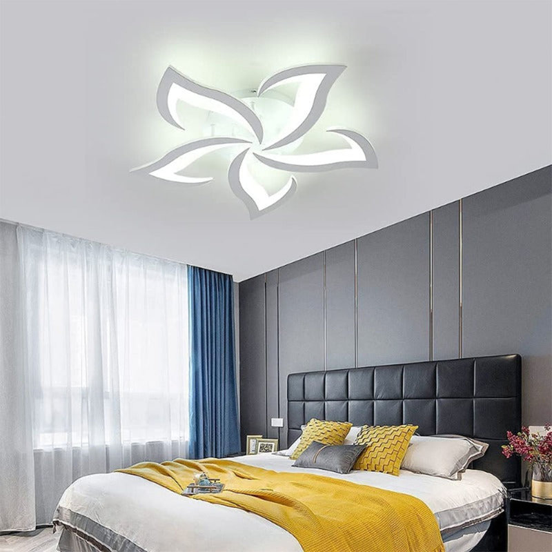 Rachna Dimmable 60cm LED Integrated Semi Flush Mount Ceiling Light With Remote control, White