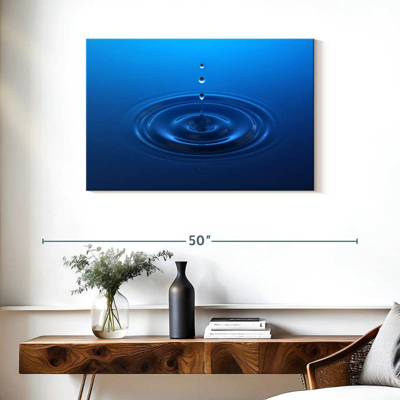 Goutte d'eau bleue Alvord, H 24 po x l 36 po