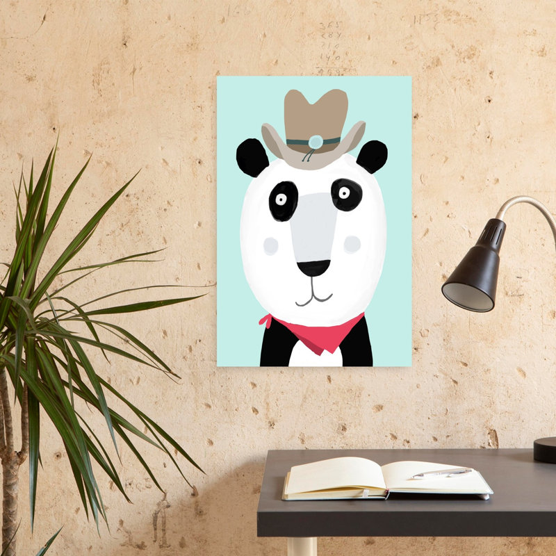 Art contemporain, art panda contemporain, H 24 po x l 16 po