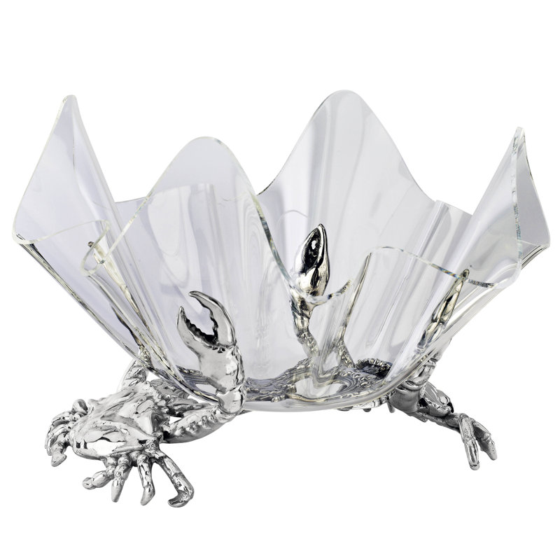 Arthur Court Designs Acrylic and Aluminum Salad Bowl