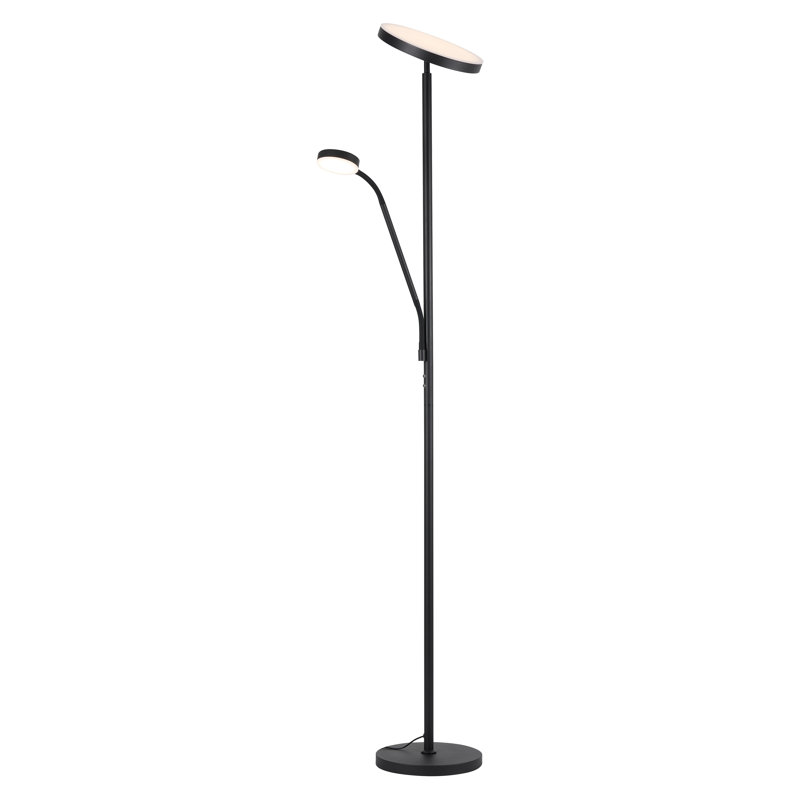 Lampe torchère sur pied à DEL 72 po Eldridge, Noir sableux