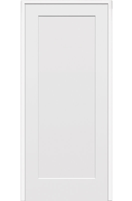 Porte standard en bois manufacturé à panneau 1-Panel, 30 po x 80 po, Côté gauche
