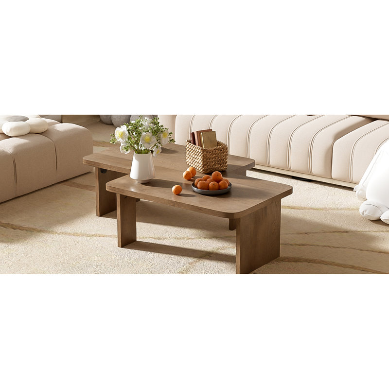 Ensemble de tables basses Modern Minimalist , Naturel