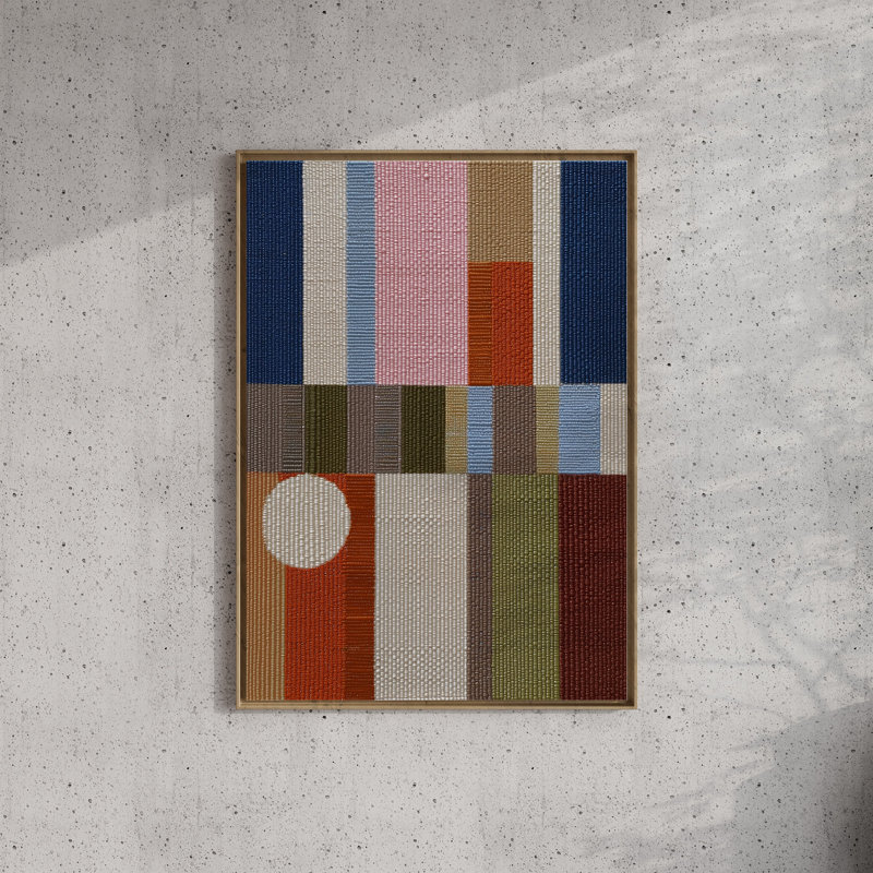 Woven Perspectives No. 07: impression géométrique abstraite, 30x40 in, Black