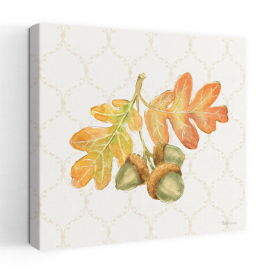 Contemporary Harvest Wishes Iii With Acorn Autumn Art