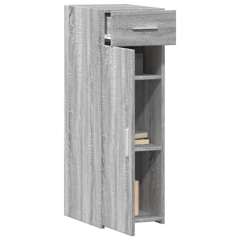 Neelum Sideboard, Grey/Sonoma, 93cm H x 30cm W x 42.5cm D