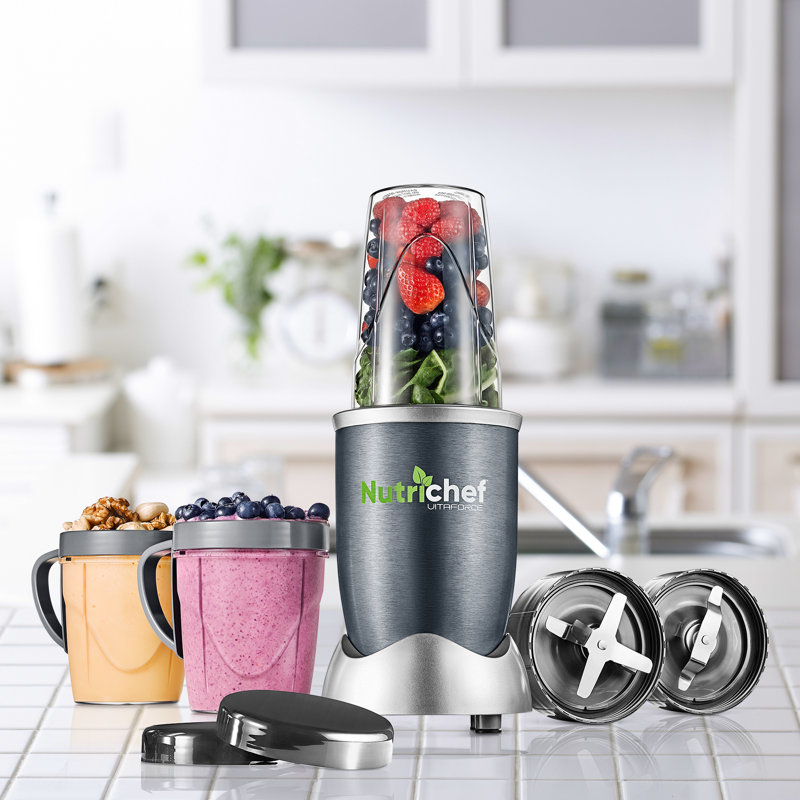 NutriChef 600oz. Personal Blender, Gray
