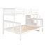 Lit superposé simple au-dessus de double avec rangement et garde-corps Stairway-1665064295
