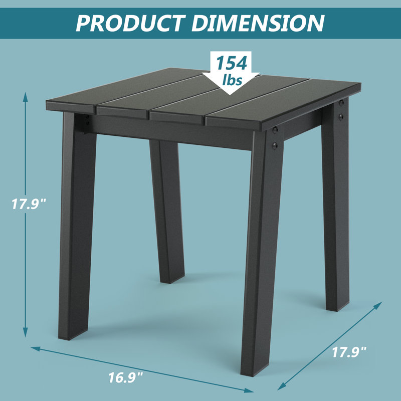 Table d'appoint rectangulaire d'extérieur Campeaux Table Table basse, PEHD
