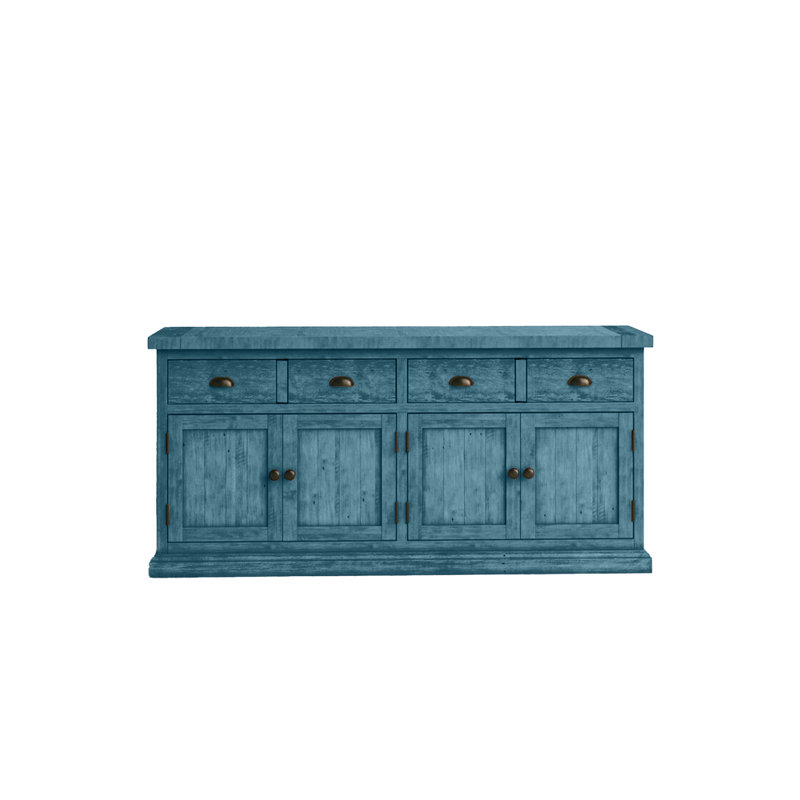 Annata 70'' Solid Wood Sideboard, Smokey Blue