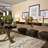 Lotus Dining Table w/Glass Top-Antique Gold/Bronze-60070912