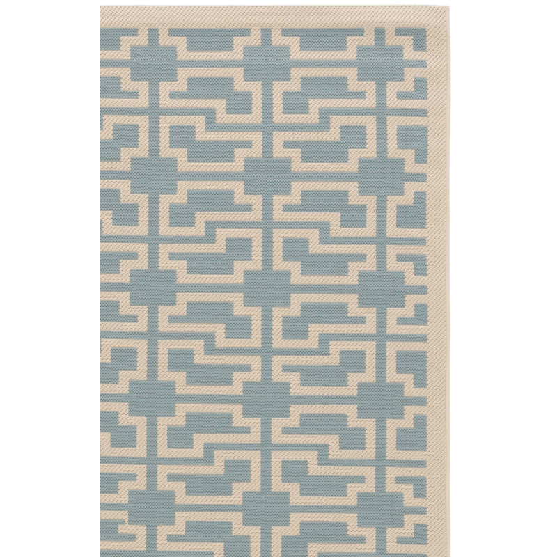 Arneshia Geometric/Beige Area Indoor/Outdoor Area Rug, Runner 2'7" x 8'2"