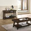 1 pièce Console de rangement sous la table avec canapé et placage en bois d'hévéa