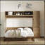 Lit escamotable double avec garde-robe