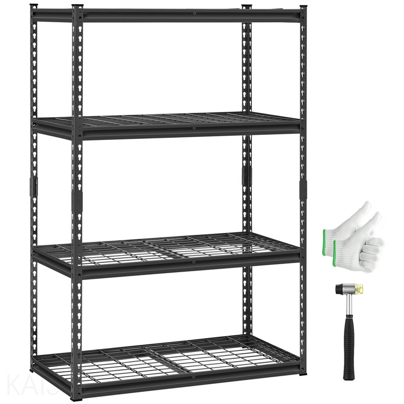 Étagères de rangement Étagères de garage robustes réglables à 4 niveaux 2400 lb