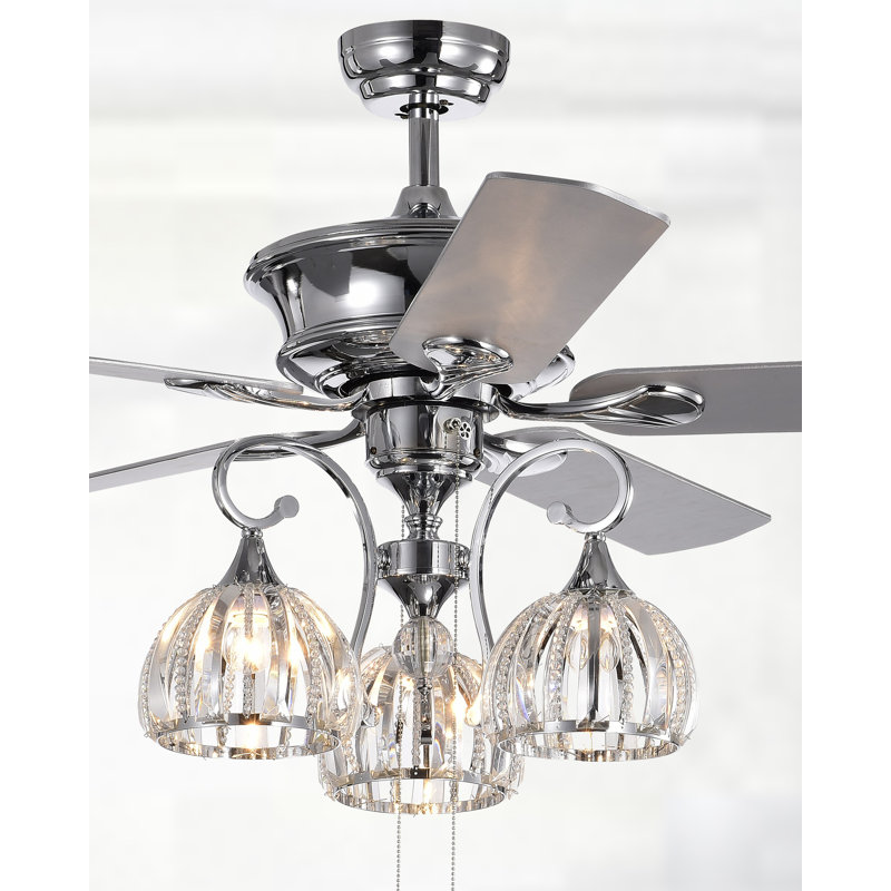 Daugherty 52'' Ceiling Fan with Light Kit, Pull Chain