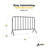 5 ft. 18-Gauge Steel Crowd Control Interlocking Barricade