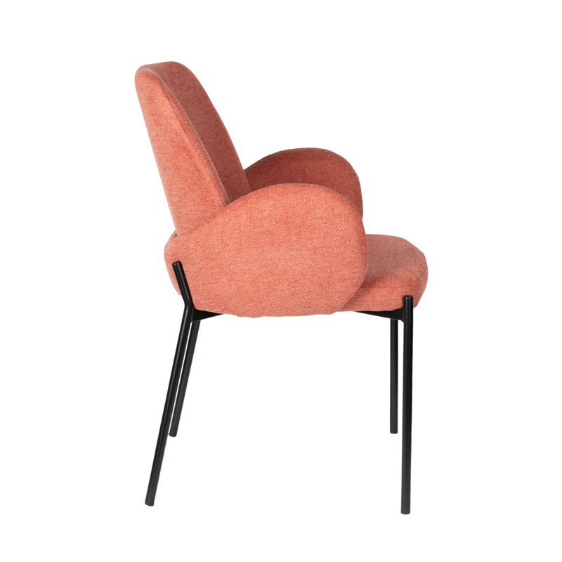 Tjarda Upholstered Arm Chair, Old Pink