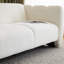 Élégant canapé 3 places Boucle au design ondulé, idéal pour les salons, les chambres à coucher et les appartements en blanc-128895868-128895867