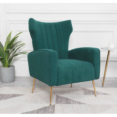 Floreal 27.5" Wide Velvet Wingback Chair