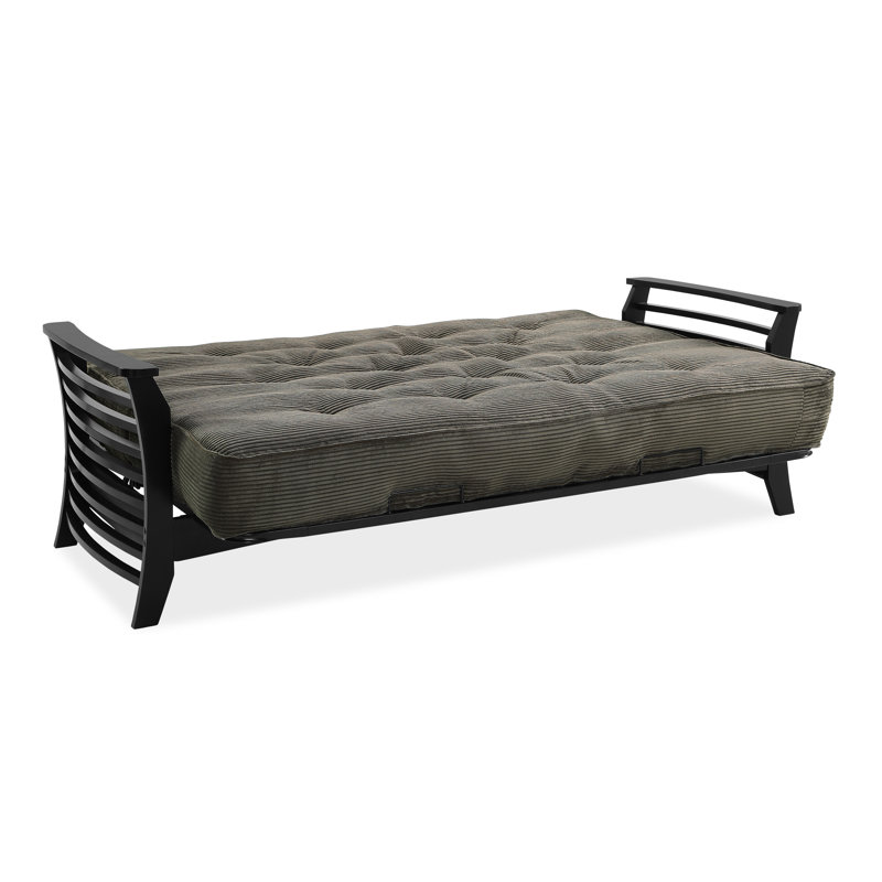 Futon et matelas Mccaffery, Velours côtelé couleur sauge