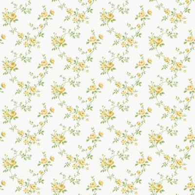 Galerie Miniatures 3 Yellow Floral Wallpaper