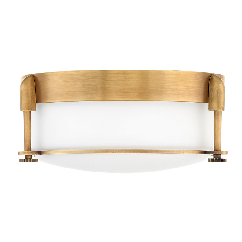 Colbin 2 - Light 12.5" Simple Drum Flush Mount, Heritage Brass
