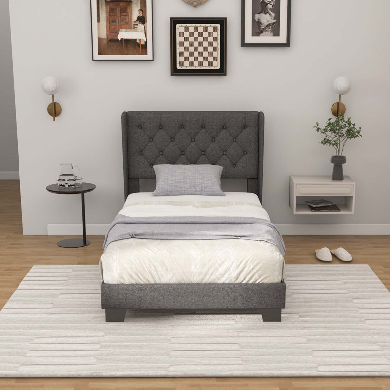 Zadin Upholstered Platform Bed, Twin
