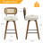 Julieza Swivel Upholstered Rattan Back Counter & Bar Stool-301645804-303890220-297009906