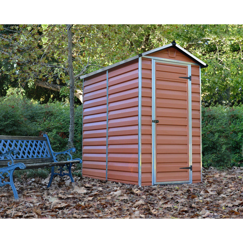 Skylight Plastic Garden Shed, Amber, 217cm H x 185cm W x 229cm D